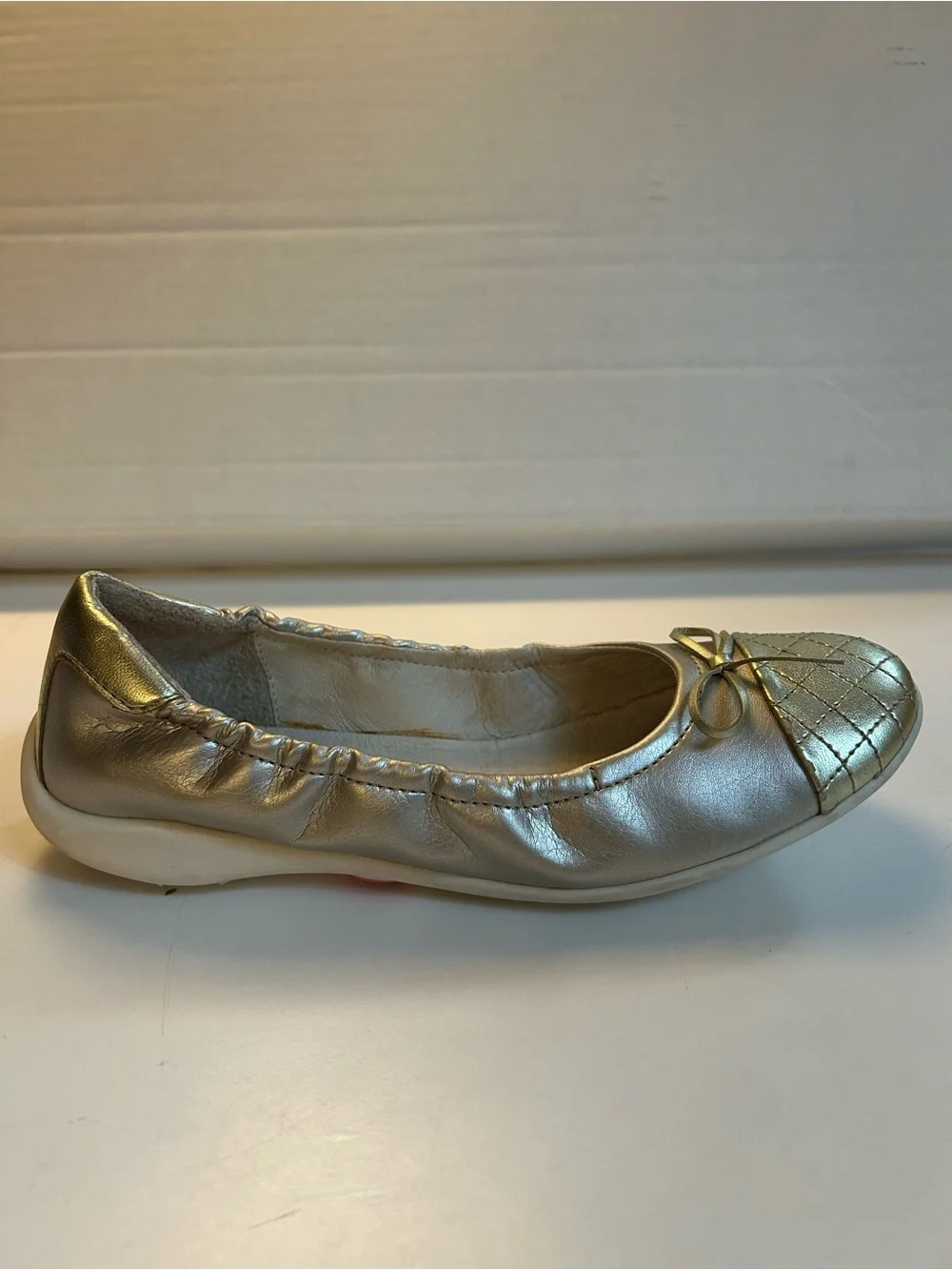 Naturino Metallic Gold/Silver Ballet Flats  Big Girls size 36 (US 4-4.5)